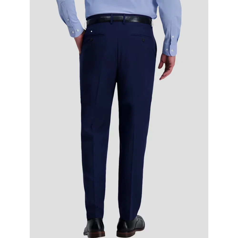 New Men's Haggar Navy Smart Wash Repreve Classic Fit Dress Pants 38x30